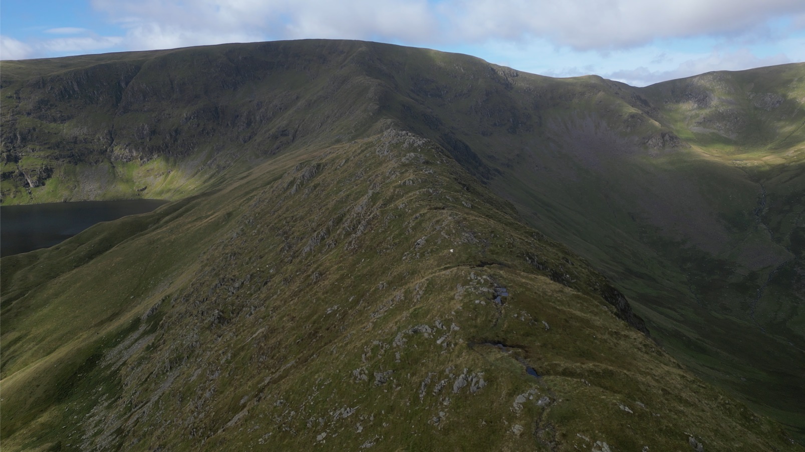 Ariel view of Swine Crag, Heron Crag, Eagle Crag, Rough Crag, Caspel Gate and Riggindale Crag