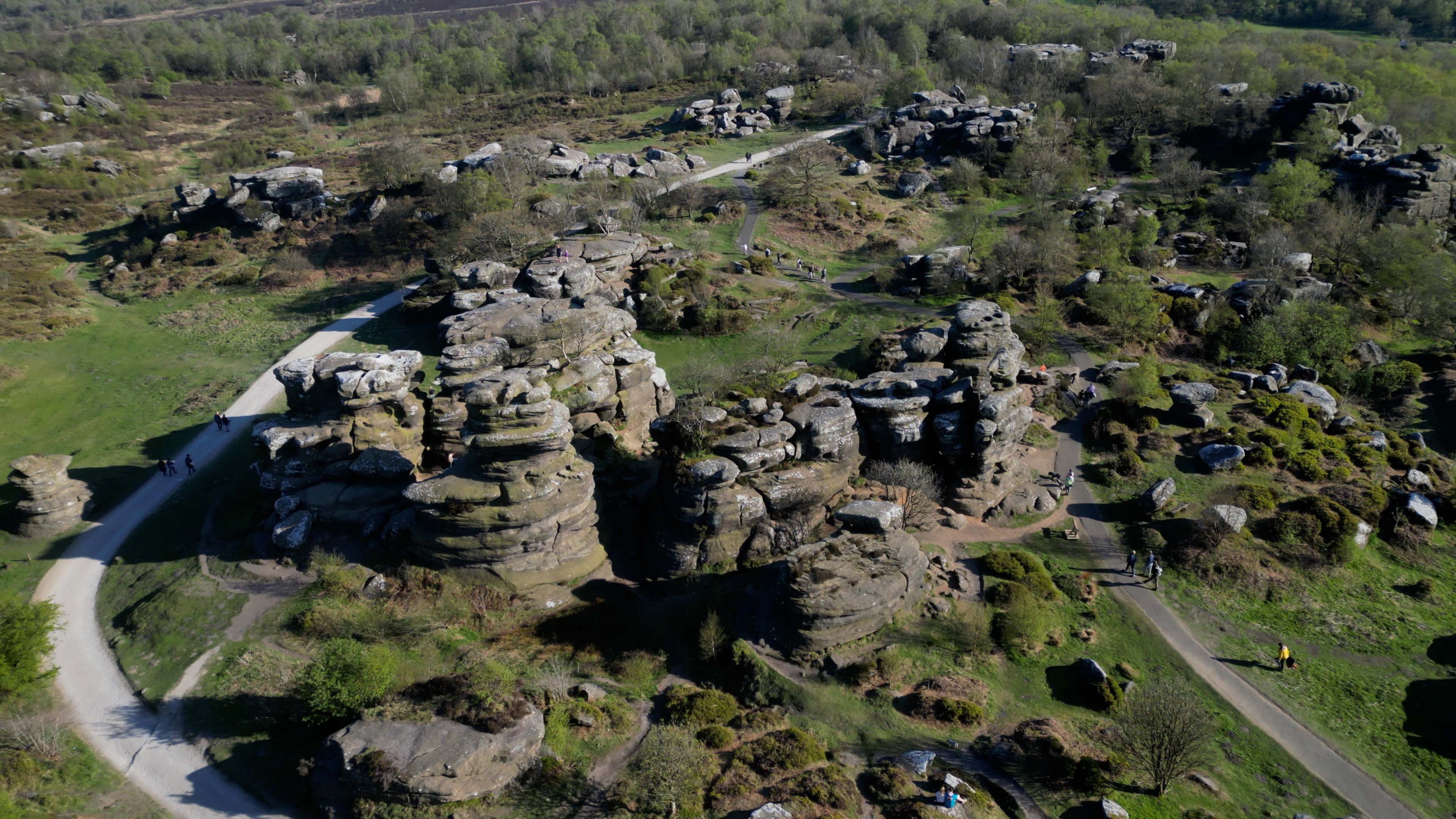 Brimham Rocks arial view