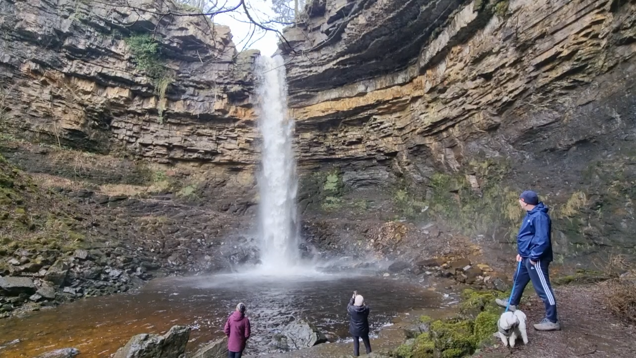 Hardraw Force The waterfall’s 100-foot (30-meter) plunge